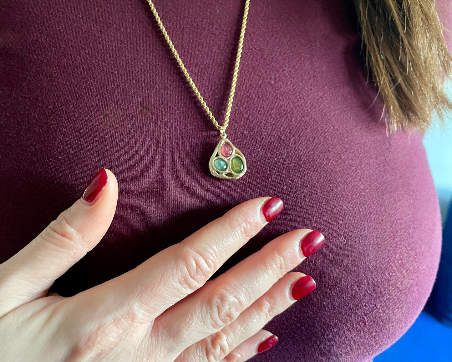 Roots & Tourmalines | The Embrace of the Earth ~ Ciondolo Radici | L'abbraccio della terra